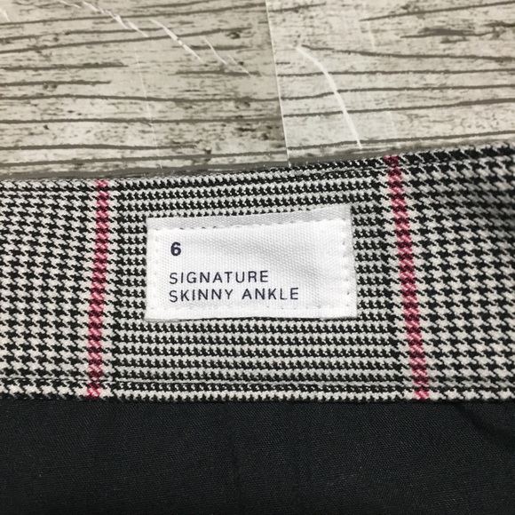 Gap Signature Skinny Ankle Plaid Pants Women’s 6 (Inseam 27) Stretch Mid Rise - Picture 8 of 11